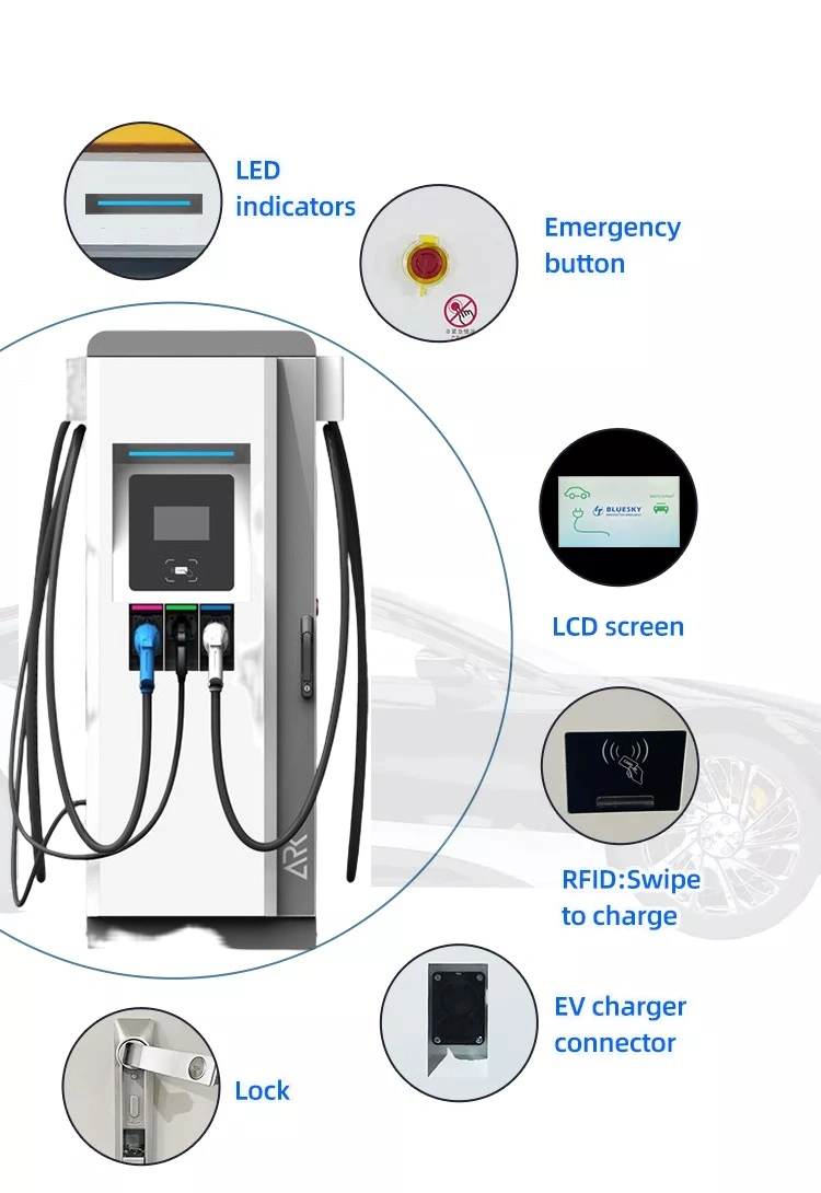 Hot Sale DC EV Charging Station Unit Chademo CCS 150kw Electric Car Charger Point Ocpp EV DC Fast Charger with 1000V Output Voltage Basic Customization