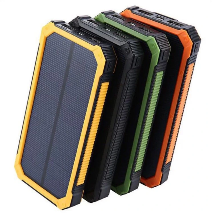 New Waterproof Solar Power Bank 8000mAh Dual USB Li-Polymer Solar Powerbank