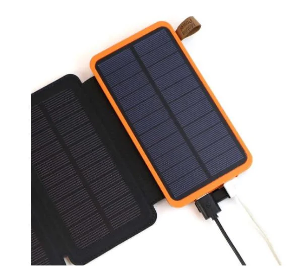 5V 2A 8000mAh Solar Power Bank Waterproof Dual USB Power Bank High Quality Light Foldable Solar Panel Power Bank Mobile Charger