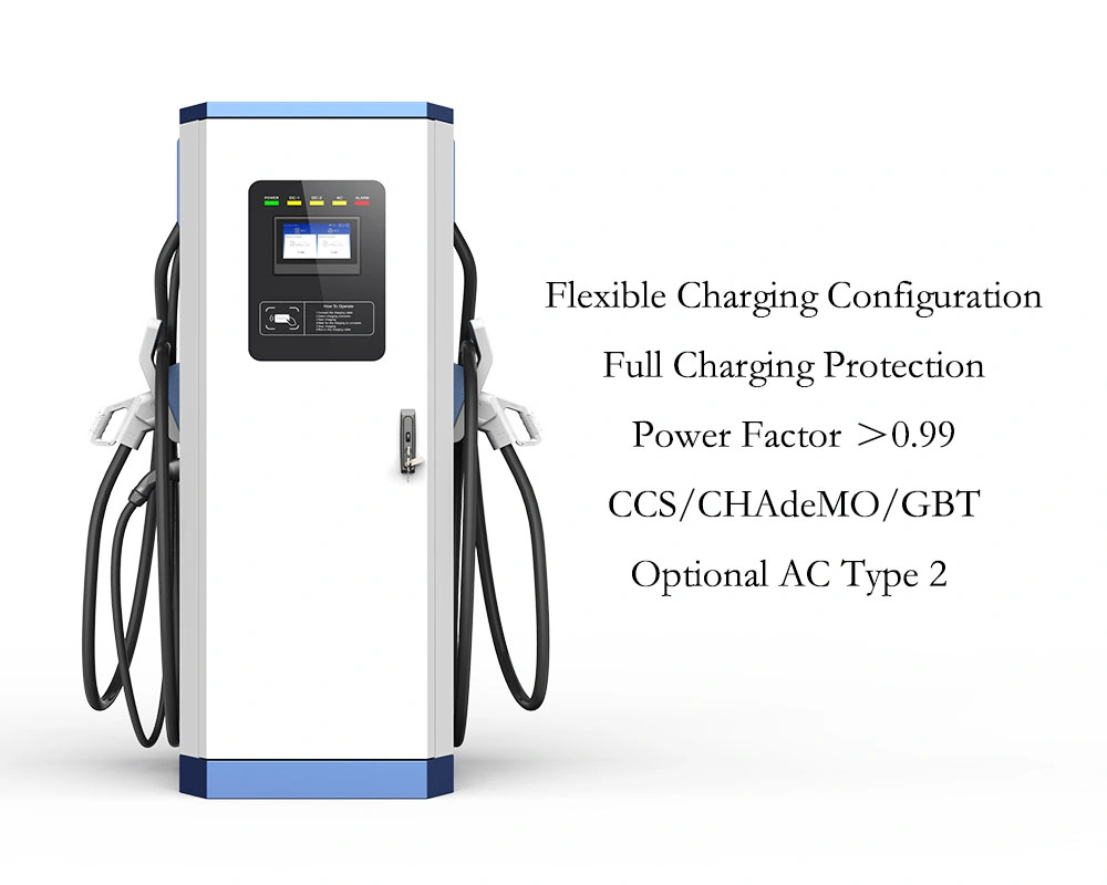 DC Fast EV Charger for Electric Buses and Trucks with 90 120 150 180kw Output CCS2 Chademo Connector IP55 CE Certification